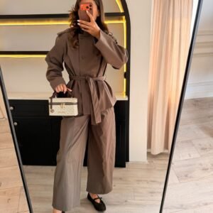 Kahverengi Ceket Pantalon Takım